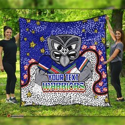 New Zealand Warriors Custom Quilt - Team With Dot And Star Patterns For Tough Fan Quilt