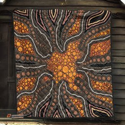 Australia Aboriginal Inspired Quilt - Aboriginal Style Of Background Quilt