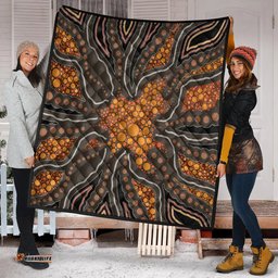 Australia Aboriginal Inspired Quilt - Aboriginal Style Of Background Quilt