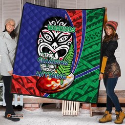 New Zealand Warriors Premium Quilt - A True Champion Will Fight Through Anything With Polynesian Patterns