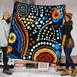 Australia Aboriginal Quilt - Aboriginal Dreamtime Art Pattern Quilt