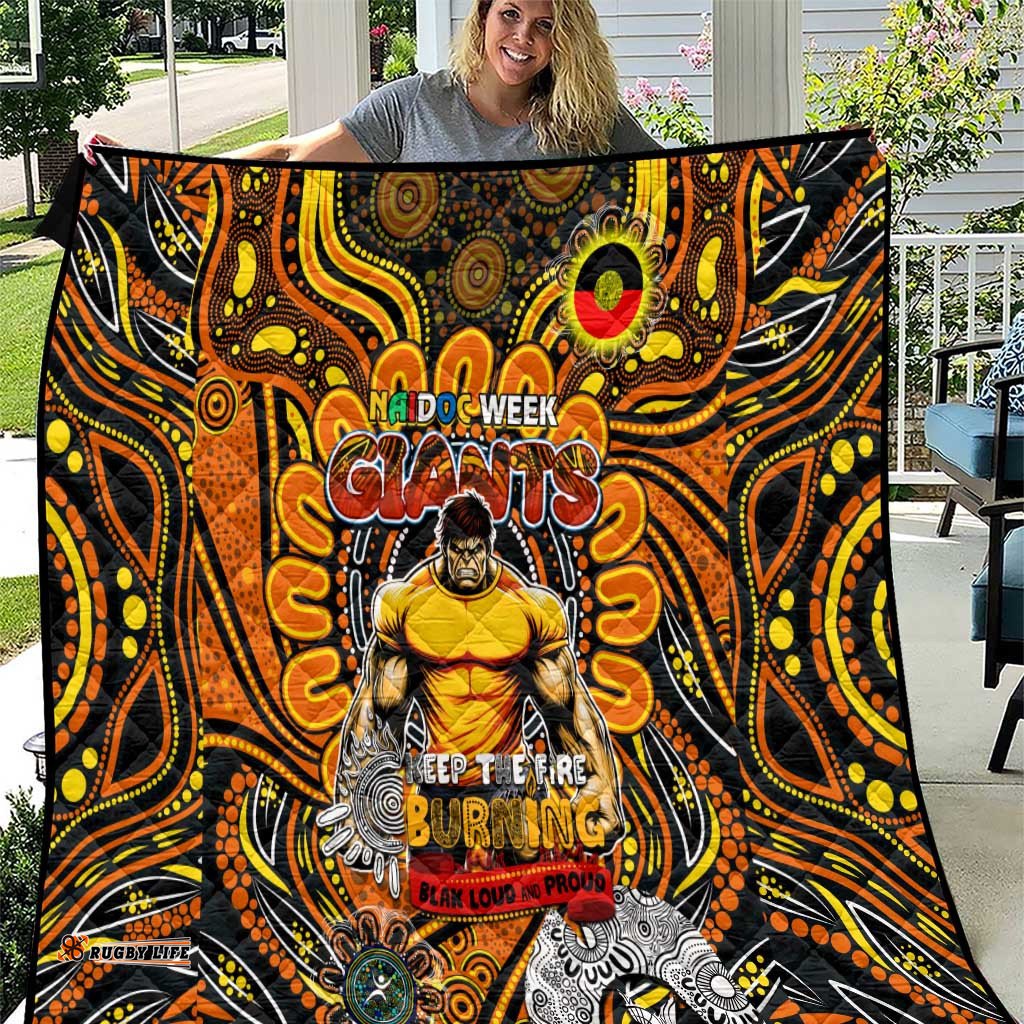 gws giants naidoc week 2024 quilt mascot football