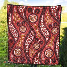 Australia Aboriginal Inspired Quilt - Indigenous Art Aboriginal Inspired Dot Painting Style 4