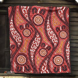 Australia Aboriginal Inspired Quilt - Indigenous Art Aboriginal Inspired Dot Painting Style 4