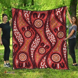 Australia Aboriginal Inspired Quilt - Indigenous Art Aboriginal Inspired Dot Painting Style 4