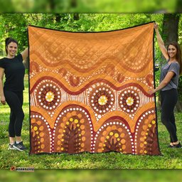 Australia Aboriginal Quilt - Brown Aboriginal Dot Quilt