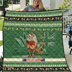 aussie frilled lizard quilt merry christmas