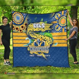 Parramatta Eels Premium Quilt Talent Win Games But Teamwork And Intelligence Win Championships With Aboriginal Style