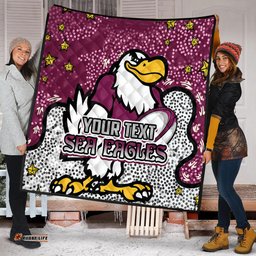 Manly Warringah Sea Eagles Quilt - Team With Dot And Star Patterns For Tough Fan Quilt