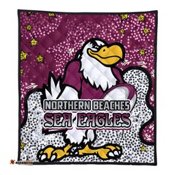 Manly Warringah Sea Eagles Quilt - Team With Dot And Star Patterns For Tough Fan Quilt
