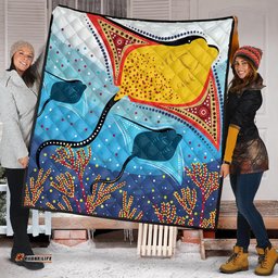Australia Aboriginal Quilt - Stingray Aboriginal Art Quilt