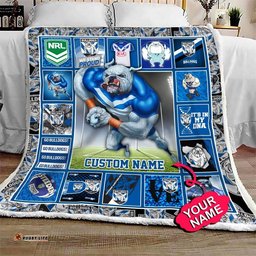 canterbury bankstown bulldogs quilt blanket nrl quilt blanket mascot personalized
