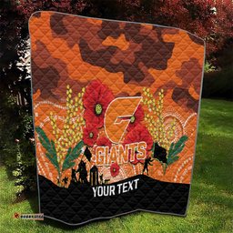 custom giants football anzac quilt gallipoli camouflage with poppies
