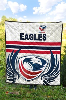 usa rugby premium quilt eagles simple style white