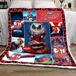 sydney roosters quilt blanket nrl quilt blanket personalized jack skellington