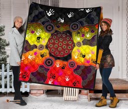 aboriginal premium quilt indigenous circle dot painting hand art