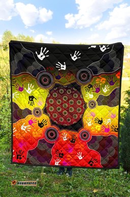 aboriginal premium quilt indigenous circle dot painting hand art