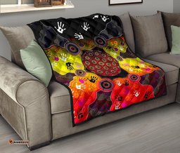 aboriginal premium quilt indigenous circle dot painting hand art
