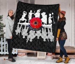 lest we forget new zealand warriors anzac premium quilt
