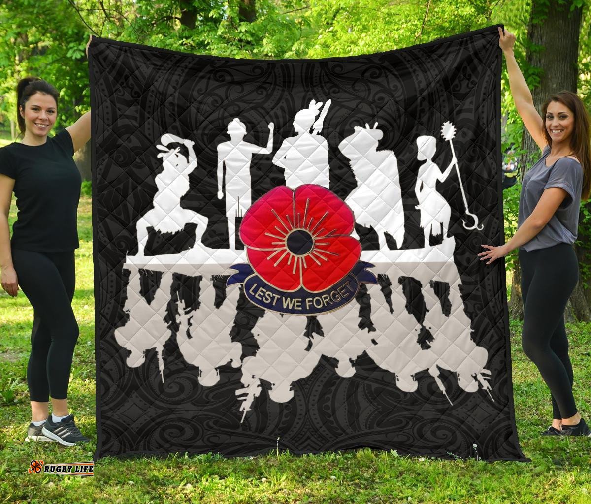 lest we forget new zealand warriors anzac premium quilt