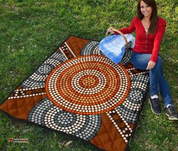 premium quilts aboriginal dot painting quilts ver05