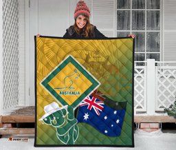 premium quilt aus flag and coat of arms quilt kangaroo and koala sign