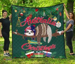 australia christmas premium quilt green merry christmas