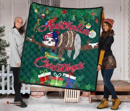 australia christmas premium quilt green merry christmas