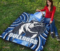 bulldogs premium quilt indigenous snappy