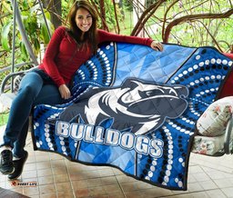 bulldogs premium quilt indigenous snappy