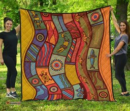 premium quilt aboriginal art with animals