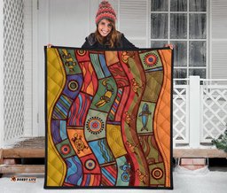 premium quilt aboriginal art with animals
