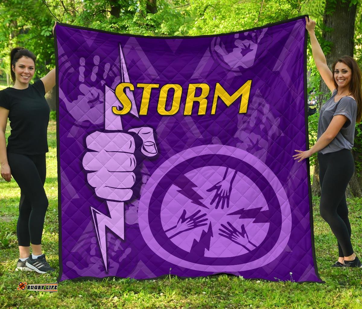 melbourne all over premium quilt storm