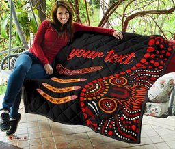 aboriginal personalised premium quilt aboriginal boomerangs with dot painting pattern