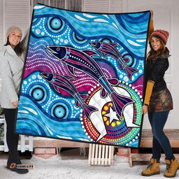 Amazing Aussie Australia Aboriginal Art Painting Fishaholic Quilt