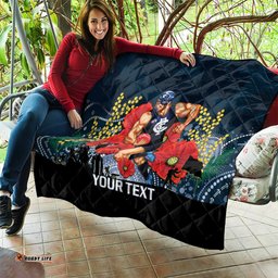 custom blues football anzac quilt gallipoli camouflage with poppies