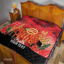 custom suns football anzac quilt gallipoli camouflage with poppies
