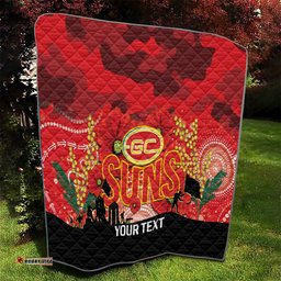 custom suns football anzac quilt gallipoli camouflage with poppies