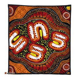 Amazing Aussie Australia Aboriginal Artwork Illustration With Dot Art Quilt