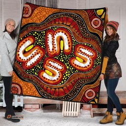 Amazing Aussie Australia Aboriginal Artwork Illustration With Dot Art Quilt