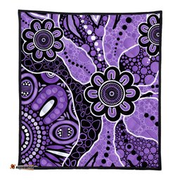 Amazing Aussie Australia Aboriginal Design Art Color Purple Quilt