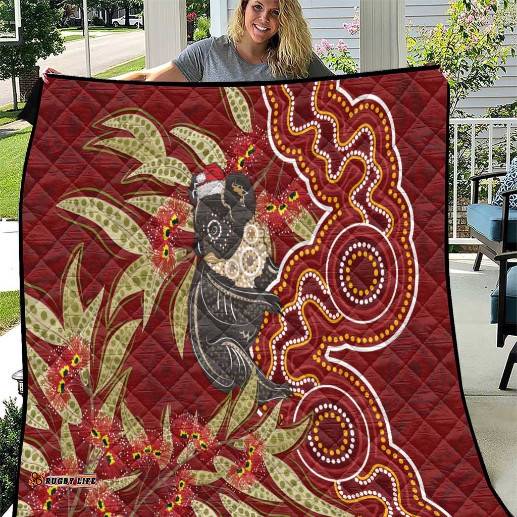 australia santa koala quilt aboriginal style
