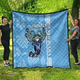 custom nsw blues rugby quilt cockroaches polynesian pattern tropical vibes
