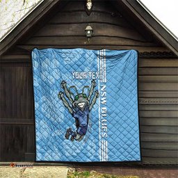 custom nsw blues rugby quilt cockroaches polynesian pattern tropical vibes