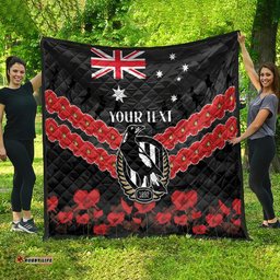 custom magpies football quilt anzac lest we forget