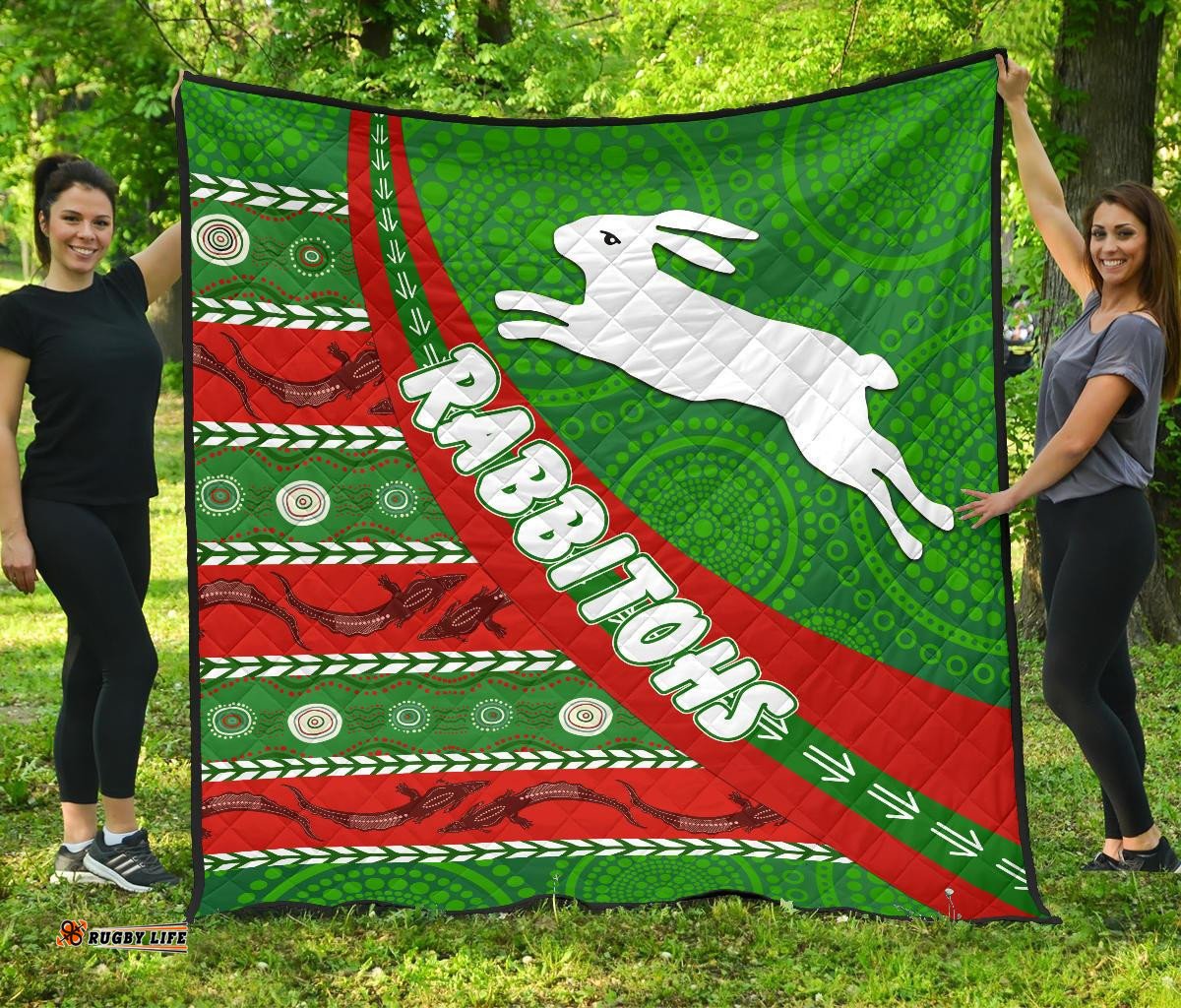 south sydney rabbitohs aboriginal premium quilt victorian vibes