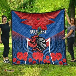 custom knights rugby anzac quilt novocastrians gallipoli soldier with aboriginal art