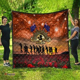 the rising sun badge anzac quilt last post field of poppy starry night style