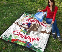 australia christmas premium quilt white merry christmas