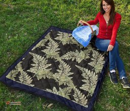 fern leaves design quilt